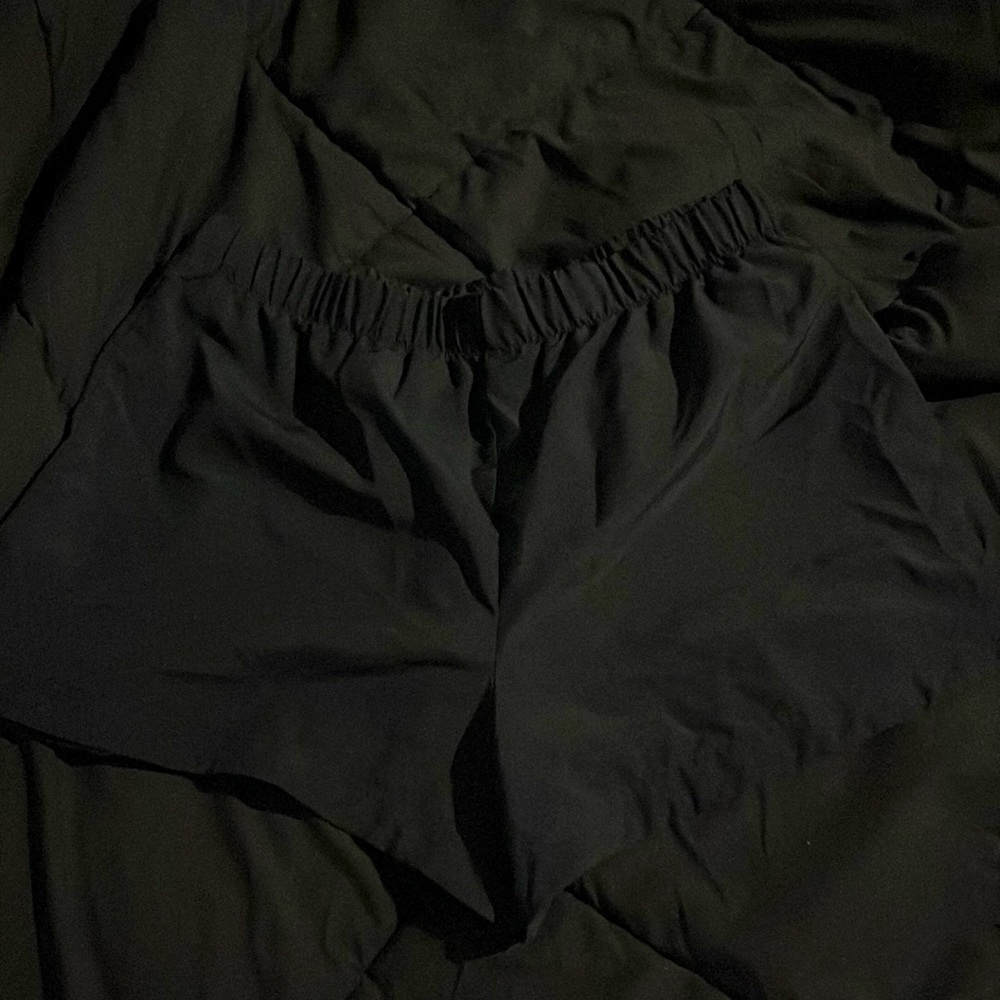 Black athletic shorts